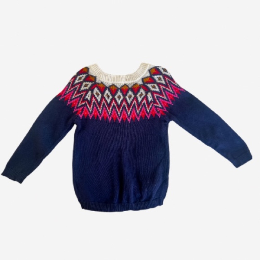 Old Navy Navy and Pink Kids Sweater